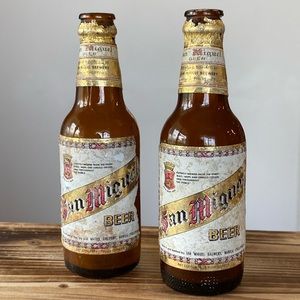Vintage San Miquelon Beer 2oz Bottles from Brewery in Philippines (2)